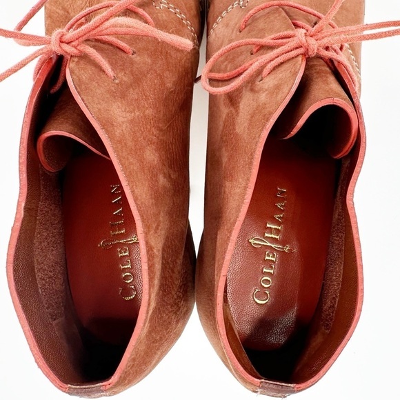 Cole Haan Stephanie Boots Ankle Booties Lace Up Oxford Stiletto Heel Shoes - Picture 4 of 8